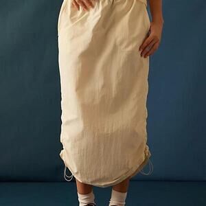 Cream champion midi skirt